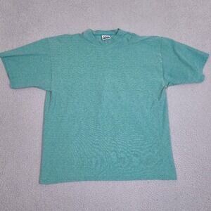 Vintage Key Elements T-Shirt Mens XL Green Striped Made‎ In USA Cotton Blend